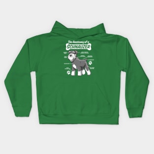 Anatomy of a Schnauzer Kids Hoodie